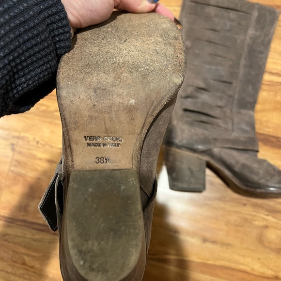 Western looking vented  leather boots - Picture 4 of 14